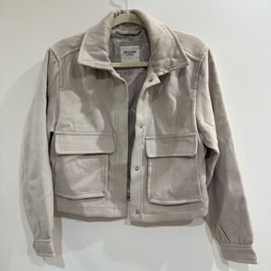 Abercrombie & Fitch Tan Button Closure Shacket
